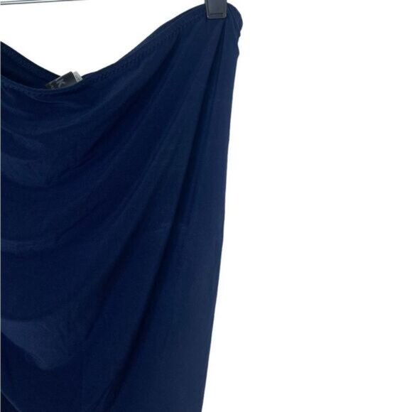 Norma Kamali x Revolve True Navy Ruched Diana Dress Size XL - Picture 6 of 12